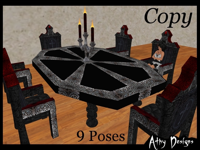 Second Life Marketplace Goth Cross Dining Set Goth Kitchen Goth